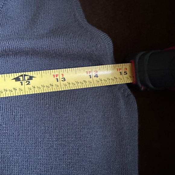 Lapis Gray/Blue Sleeveless Body con Dress SZ M Pull Over 2 Big Buttons I… - Picture 11 of 11